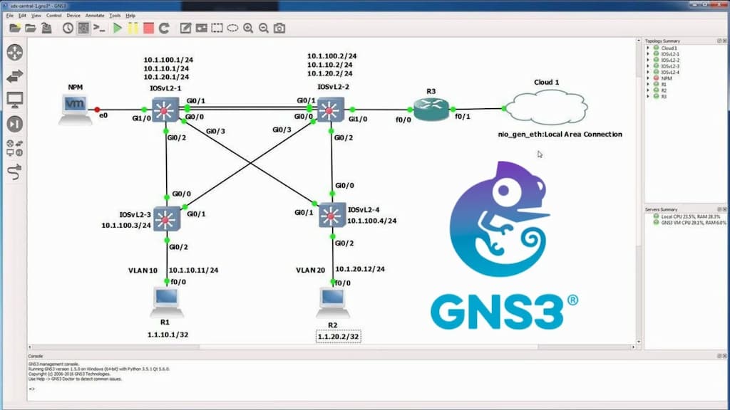 GNS3 ve EVE-NG ile ağ simülasyonları ve yönlendirici topolojisi